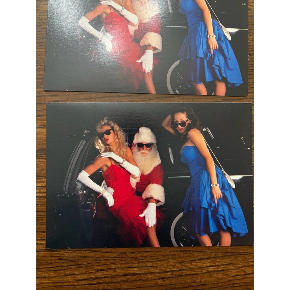 Vintage 1990s Shoebox Christmas Cards Naughty Santa Set Of 6 - Picture 2 of 6